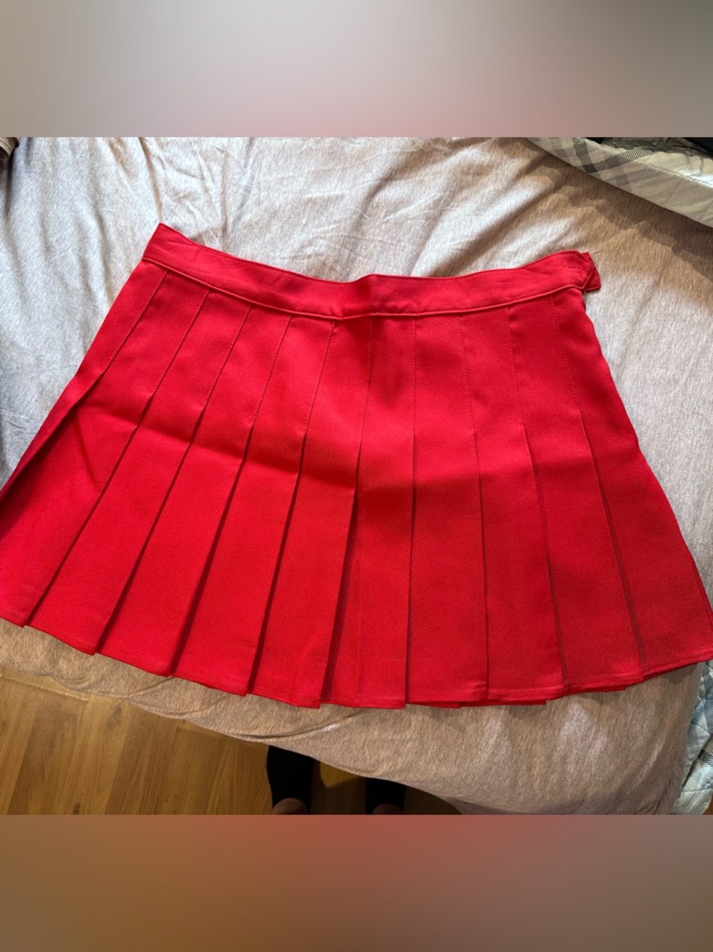 Red Pleated Mini Skirt - Women's Stylish Tennis-Inspired Skirt